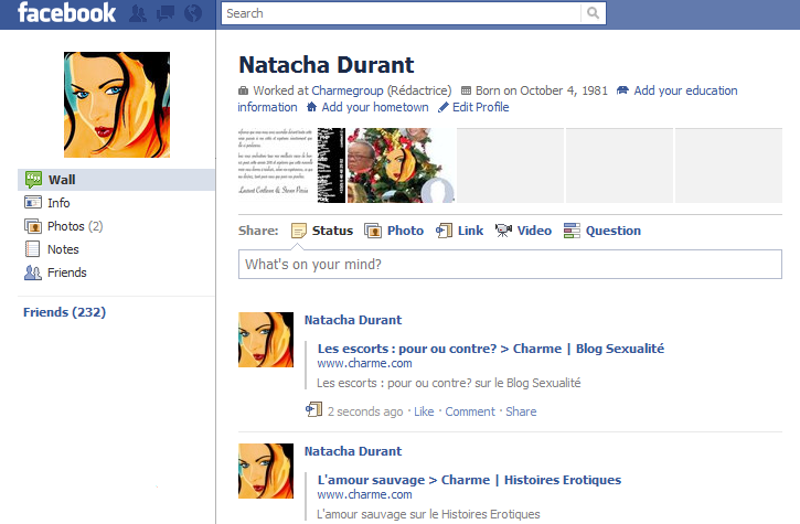 natacha capture natacha capture La page Facebook de Natacha Durant